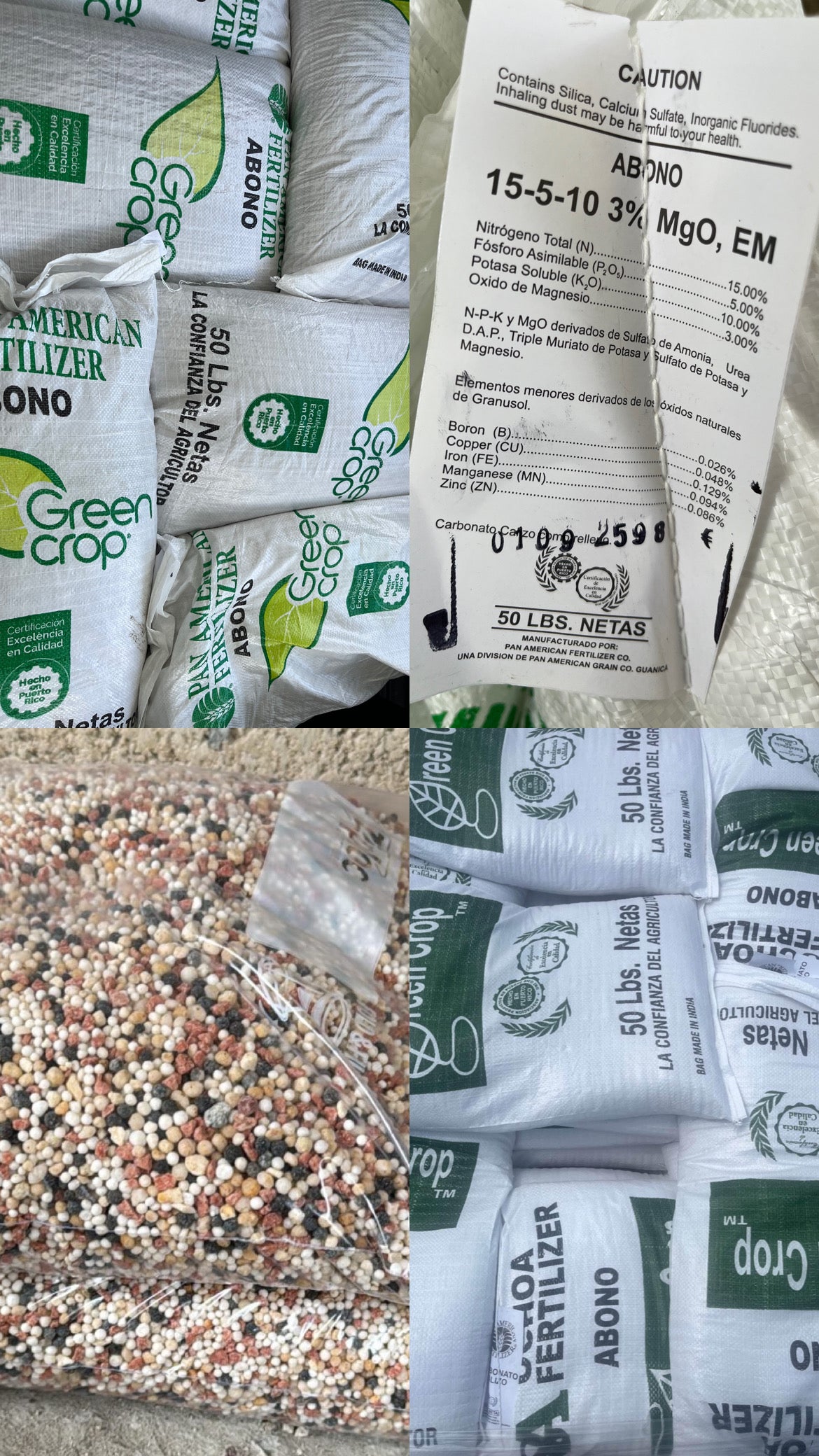 FERTILIZANTE (BANANO/PLATANO 15-5-10 +3MGO +1EM) | 50 LB (PICK UP ONLY)
